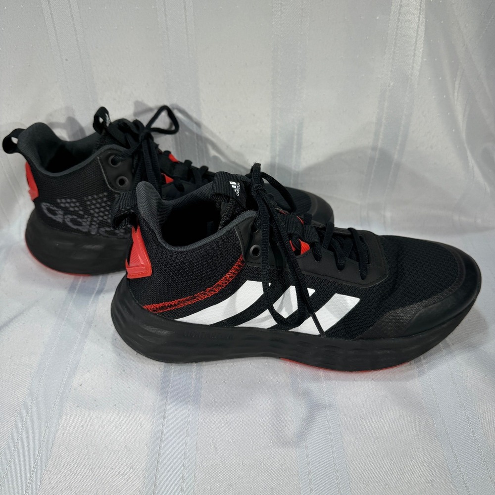 Adidas Own The Game 2.0 Basketball Shoes Mens Size‎ 7.5 Black White Red